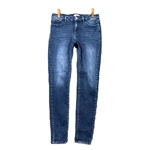 Kancan Signature Kurvy Mid-Rise Skinny Ankle Jeans Womens 27 Blue Stretch Retro